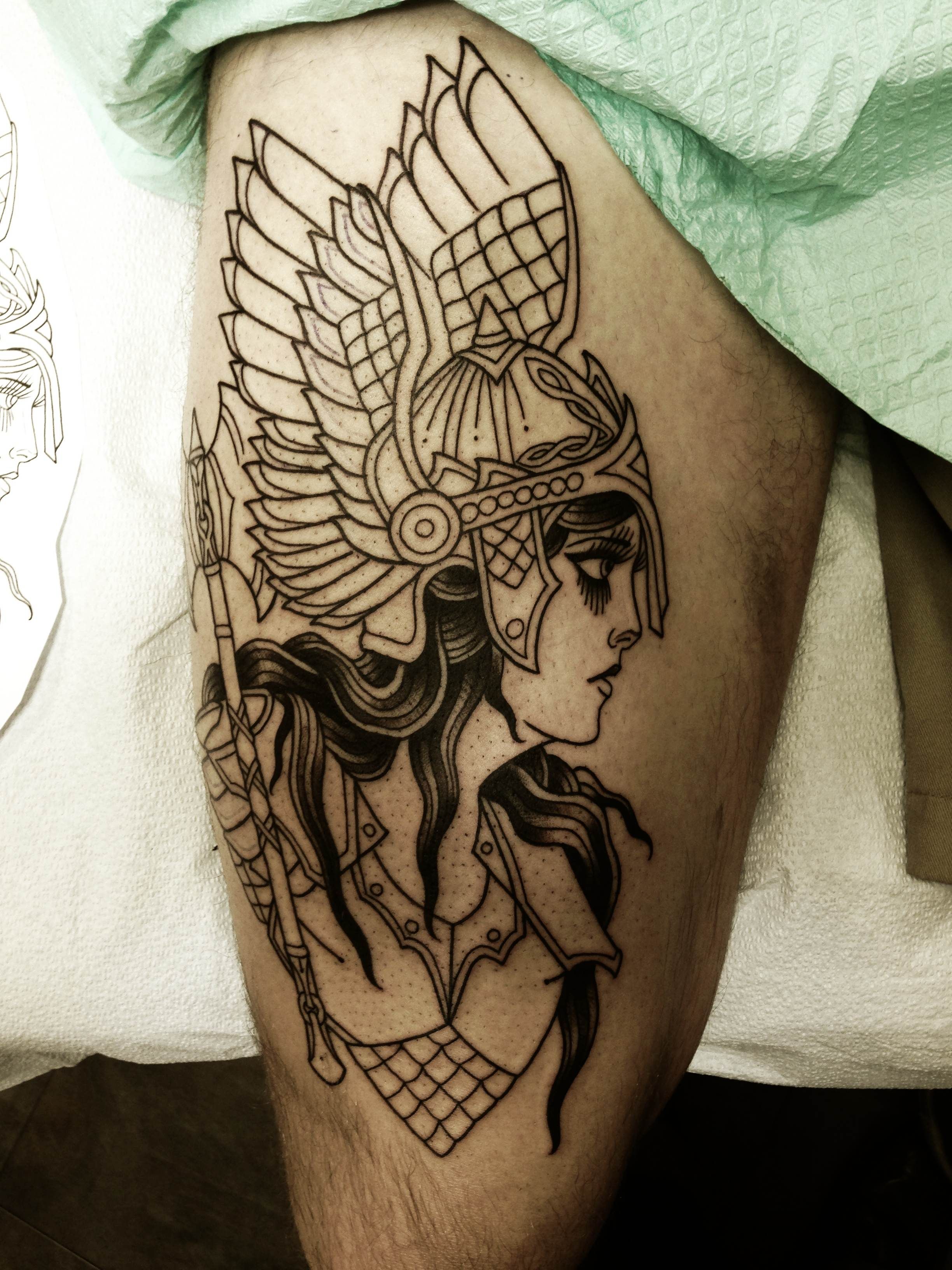 Valkyrie Tattoo By Brandonsartworks Valkyrie Tattoo Tattoos Tattoo