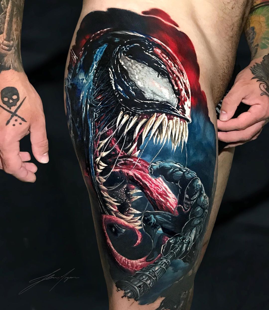 Venom Arm Tattoo