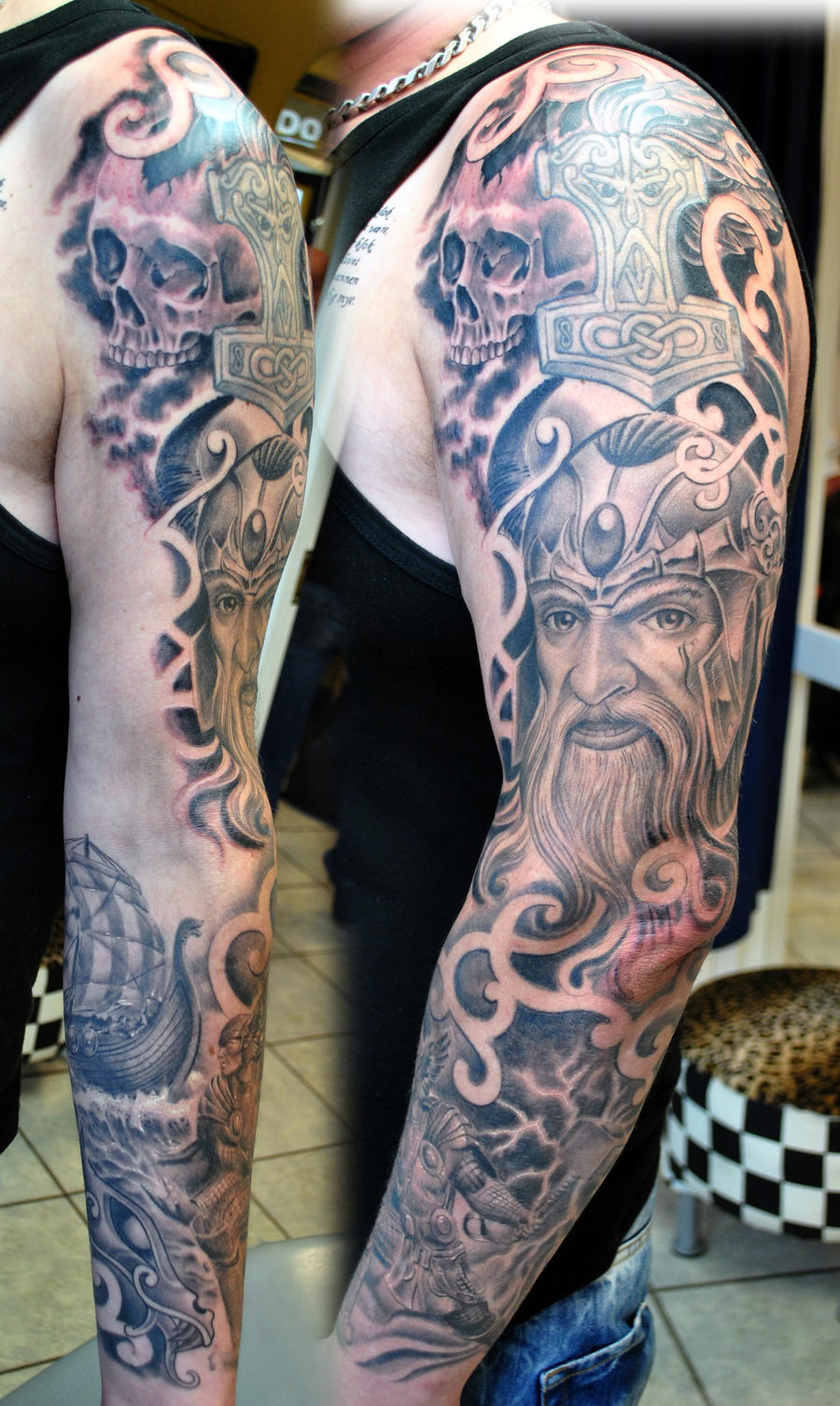 Viking Half Sleeve Tattoo Designs: A Norse Journey