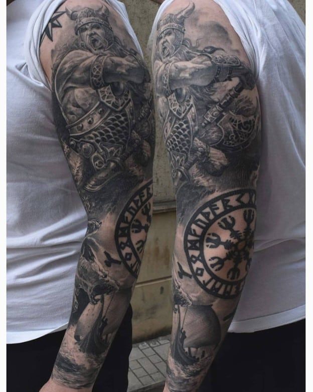 Viking Warrior Tattoos Viking Tattoo Symbol Viking Tattoo Sleeve