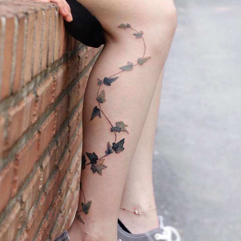 Discover the Elegance of Vine Tattoos on Your Leg