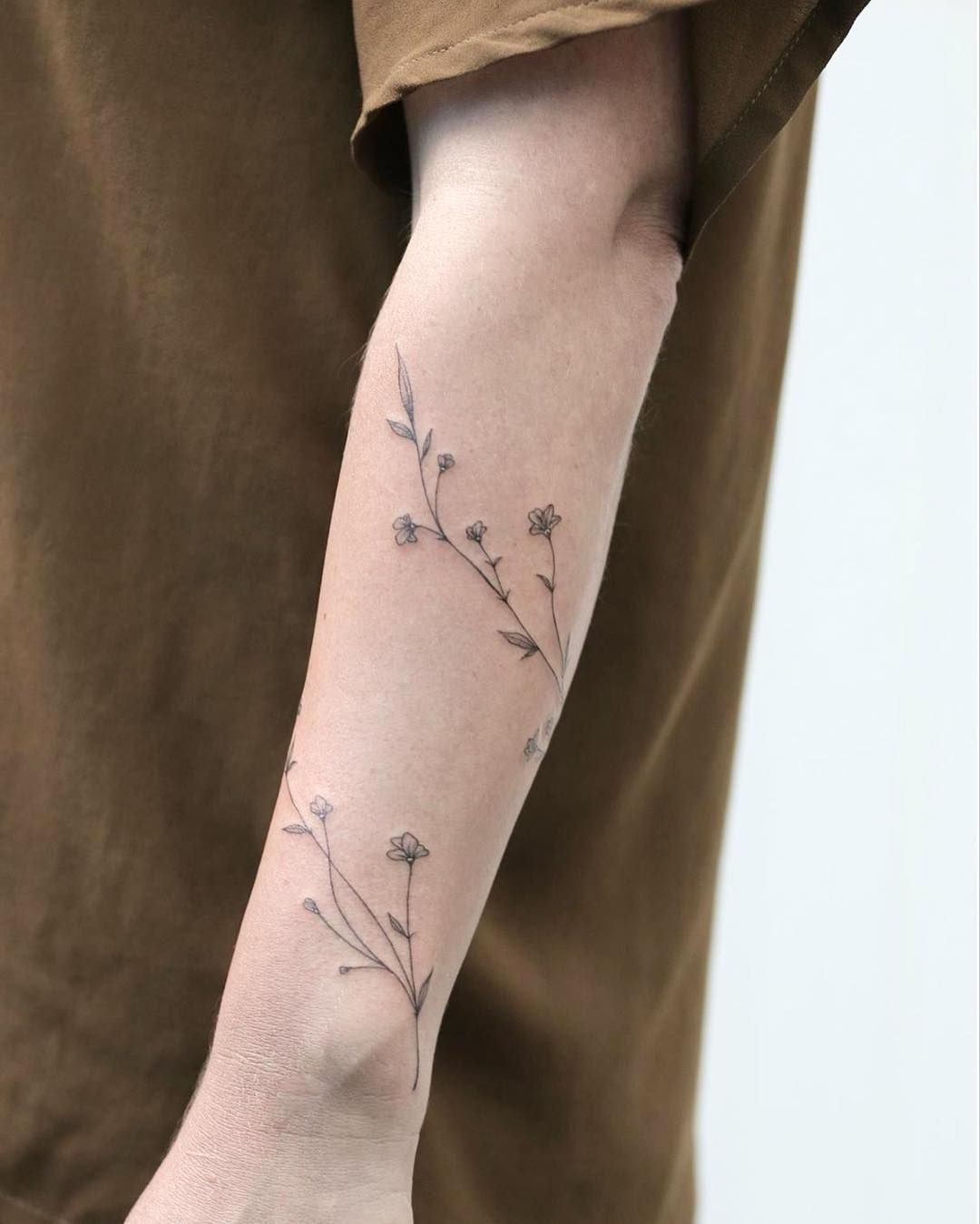 Vine Wrap Around Arm Tattoo