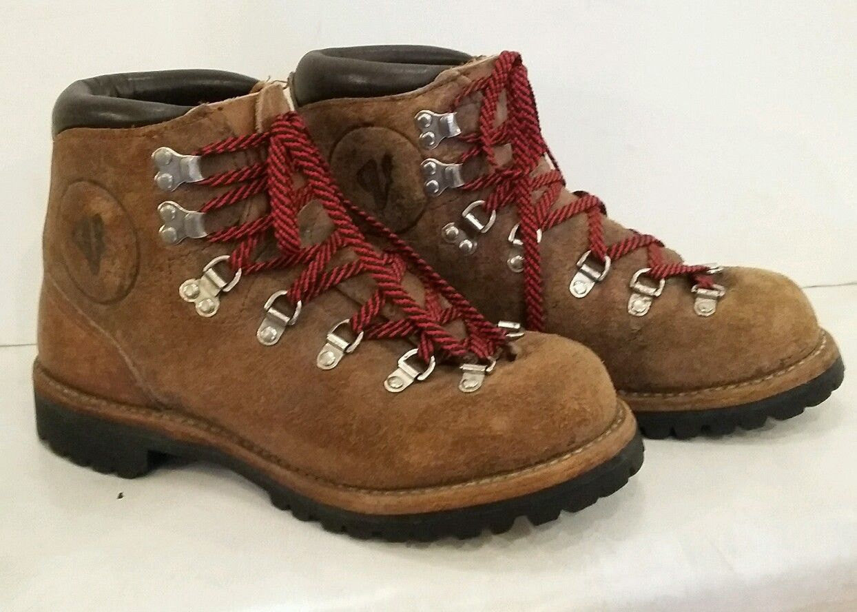 Vintage 80S Aspen Hiking Boots With Red Laces