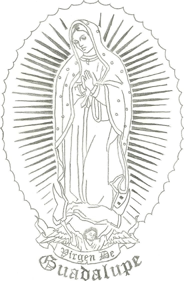 5 Stunning Virgin Mary Outline Tattoo Designs