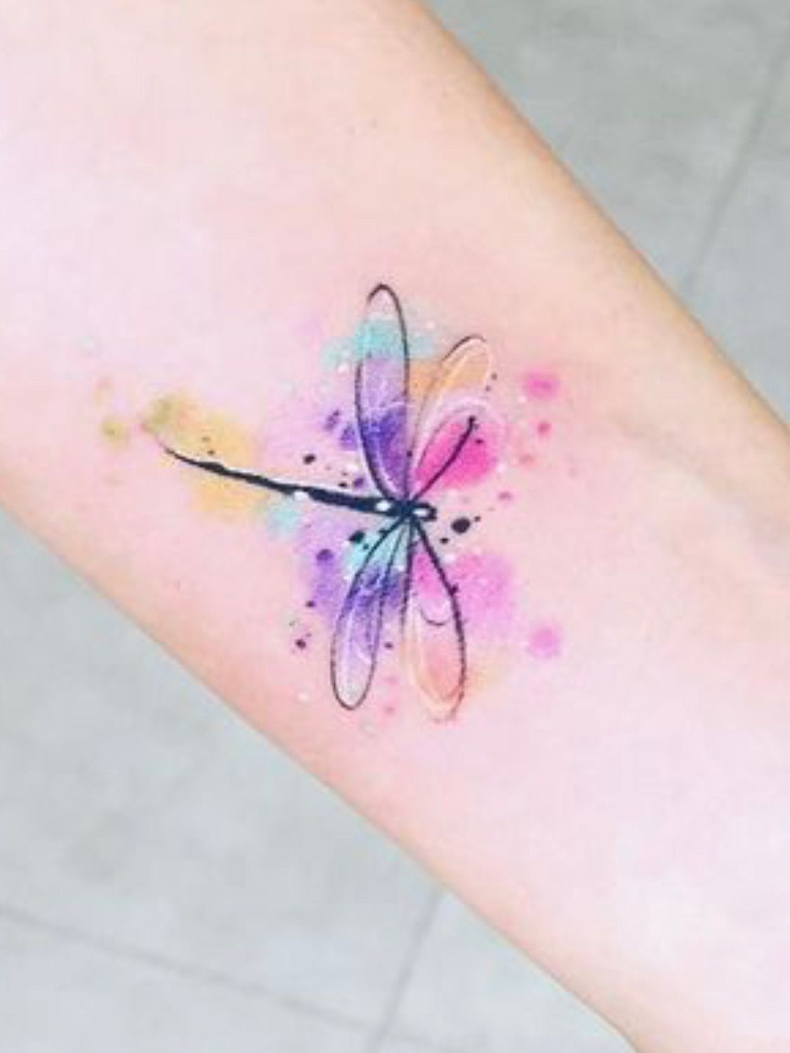 Watercolor Dragonfly Tattoo Designs Ideas And Meaning Tattoos For You