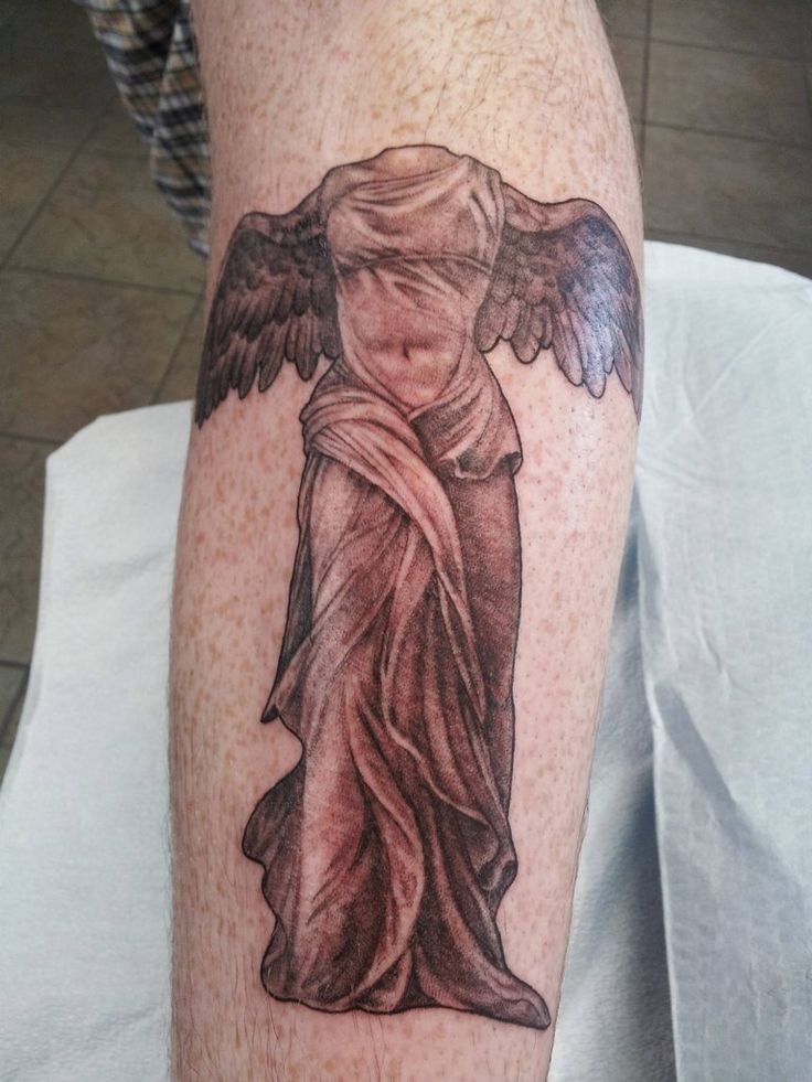 Winged Victory Tattoo By Hillary Cooper Strange World Tattoo Calgary