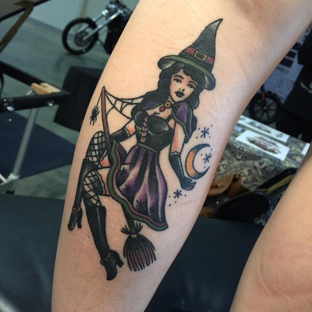 Witch Silhouette Tattoo Witch Tattoo Tattoo Designs Tattoos For Women