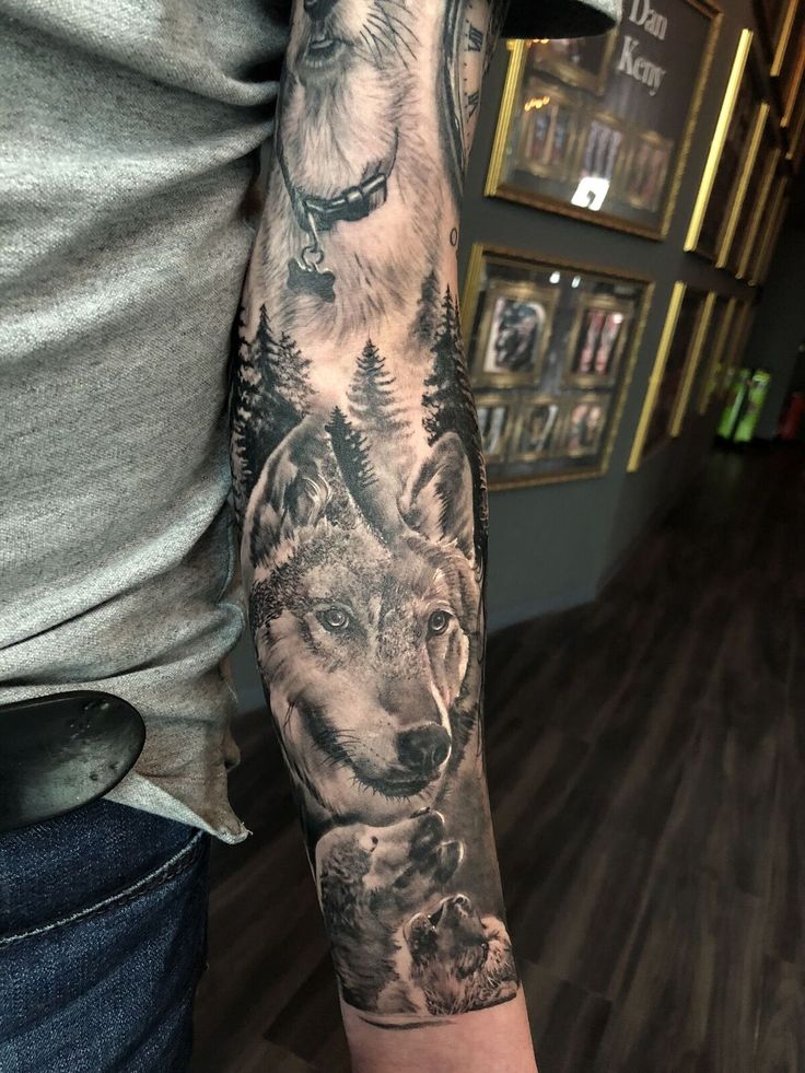 Wolf And Cubs Tattoo