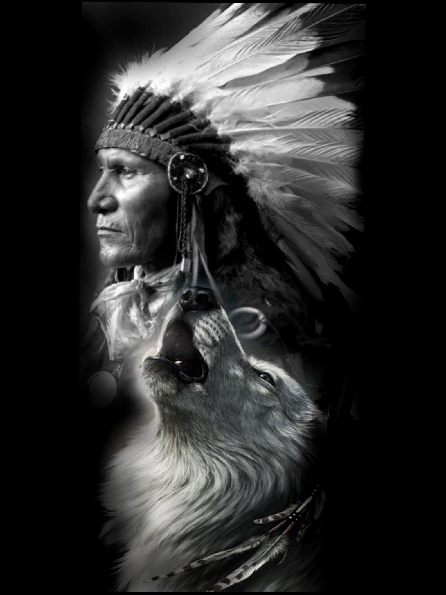 Wolf Native American Tattoo Native American Tattoo Back Tattoo Tattoos