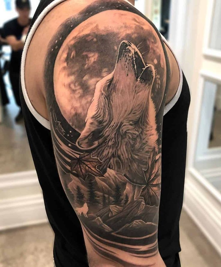 Wolf Tattoo Sleeve Wolf Tattoos Howling Wolf Tattoo