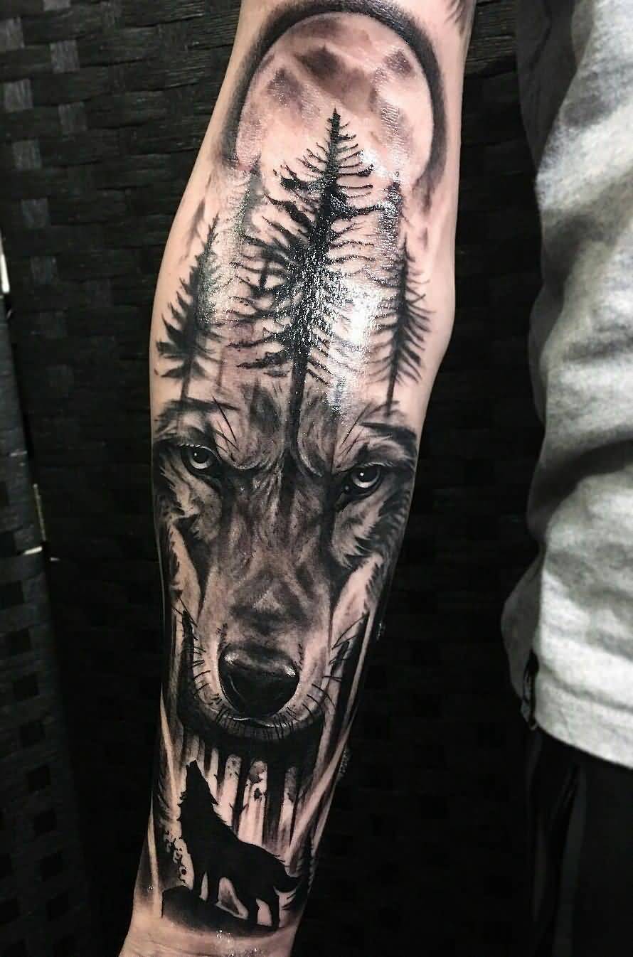 Wolves Covering Guy S Back Best Tattoo Design Ideas