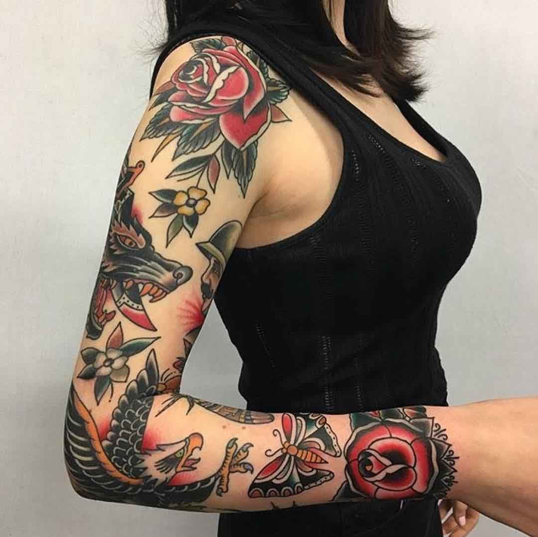 10 Stunning Women's Arm Sleeve Tattoos You'll Love