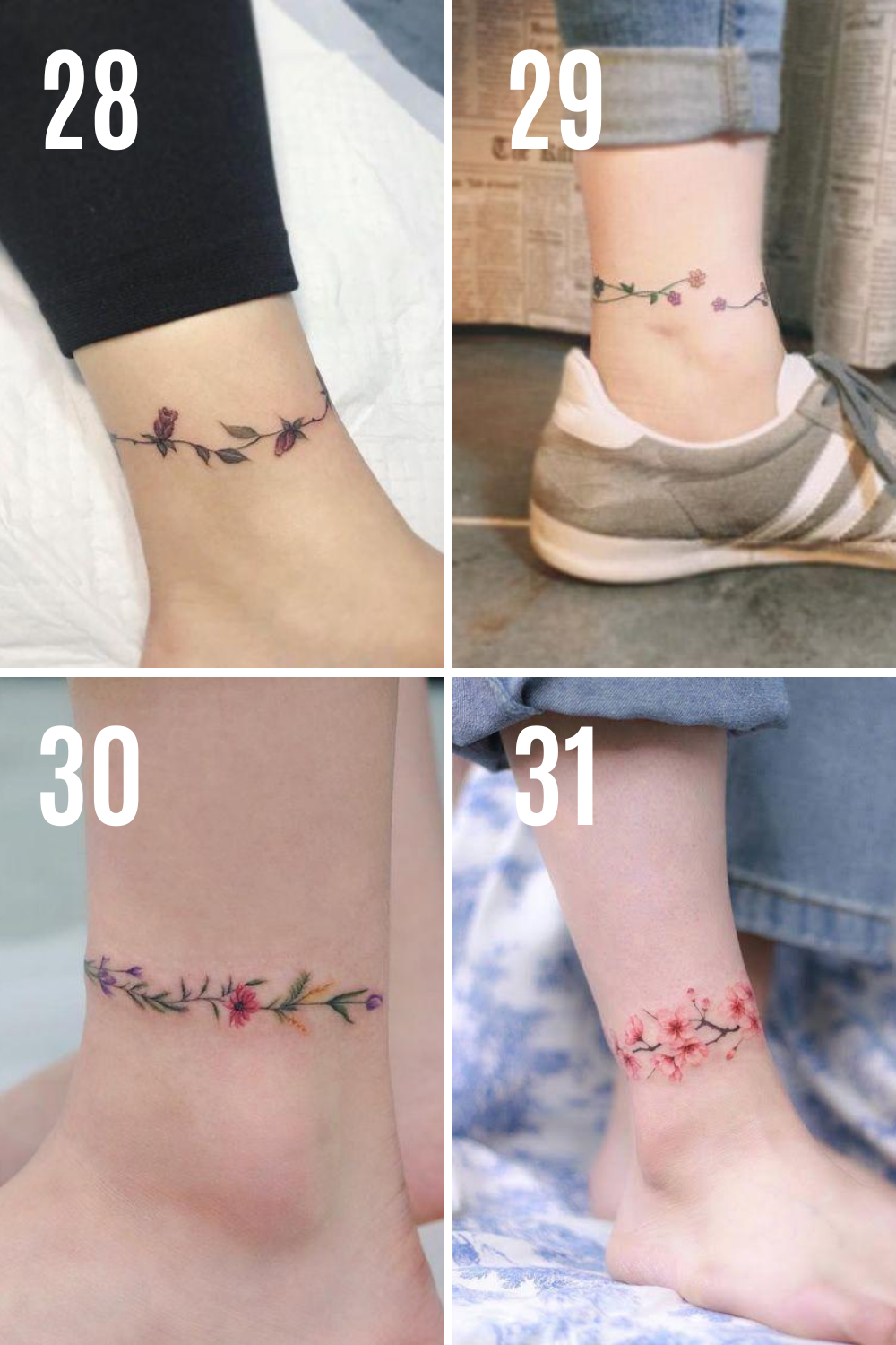 Wrap Around Ankle Tattoos Cute Ankle Tattoos Ankle Tattoo Designs