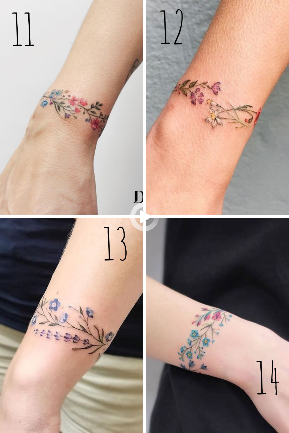 Wrap Around Flower Wrist Tattoos: Elegant and Symbolic