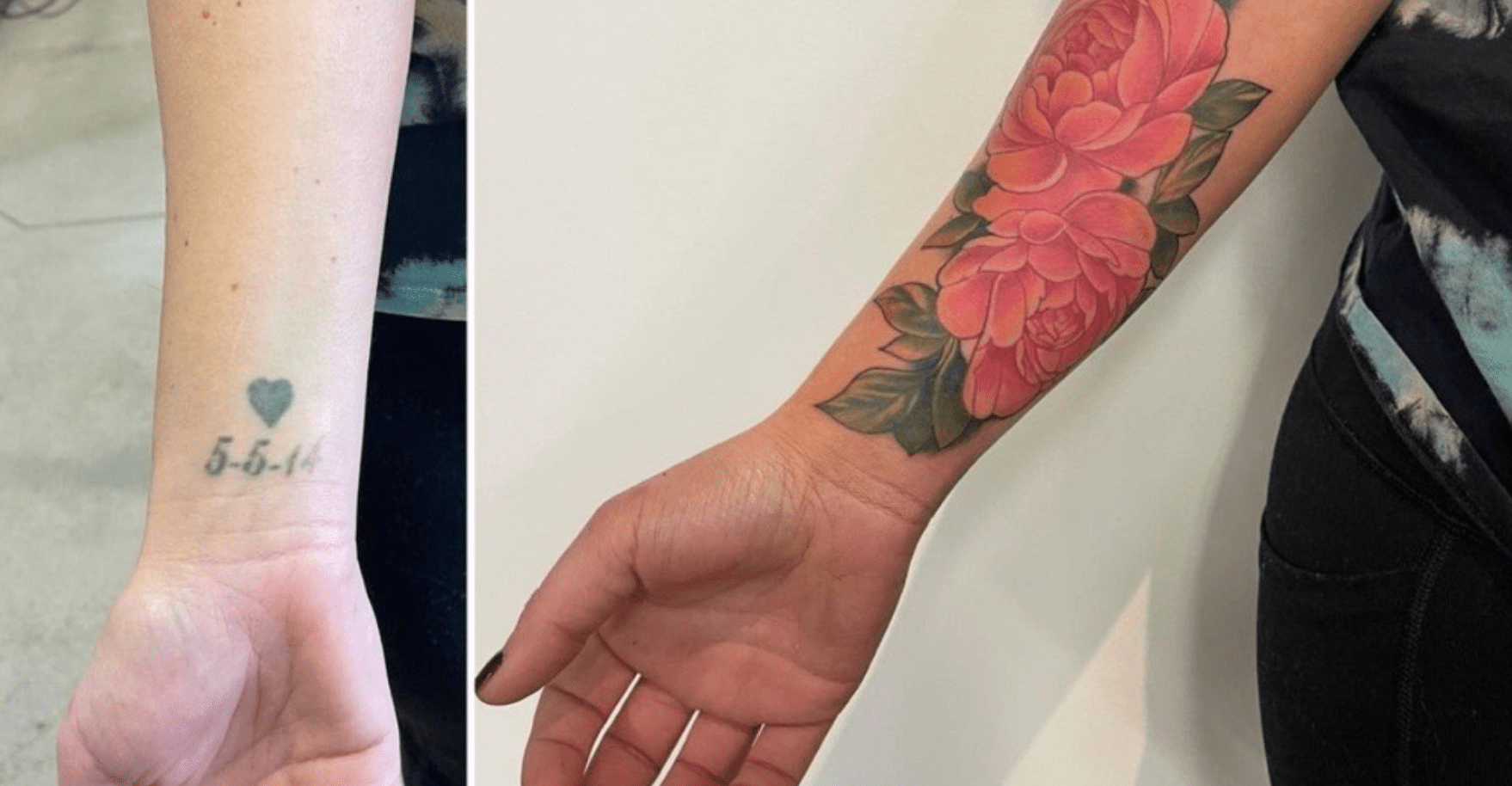 Wrist Tattoo Cover Up Before And After Neva Seymore