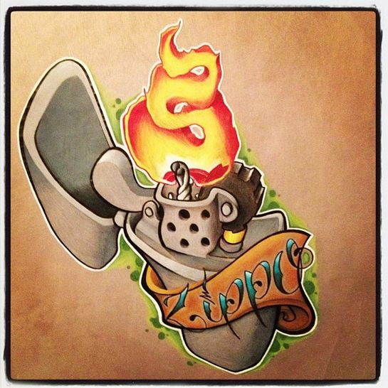 Zippo Lighter Tatto Style Fan Art By Instagram Fan Jaywpurdy Pop