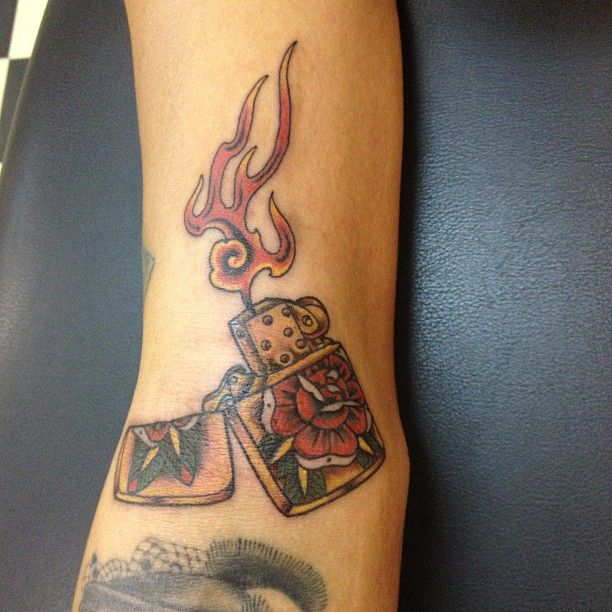 Zippo Lighter Tattoo Art By Instagram Fan Delo Dzhedaya Light